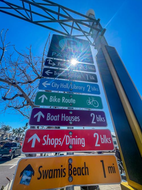San Diego Bike Rental District Sign
