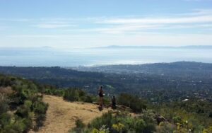 The top of Jesusita mountain bike trail in Santa Barbara