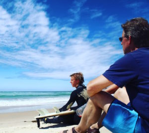 checking out the surf report in santa barbara