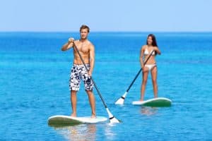 Couple SUP lesson